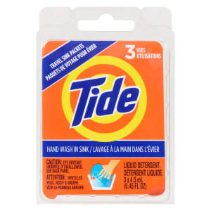 Tide Liquid Detergent Travel Sink Packets 3 x 4.5 ml