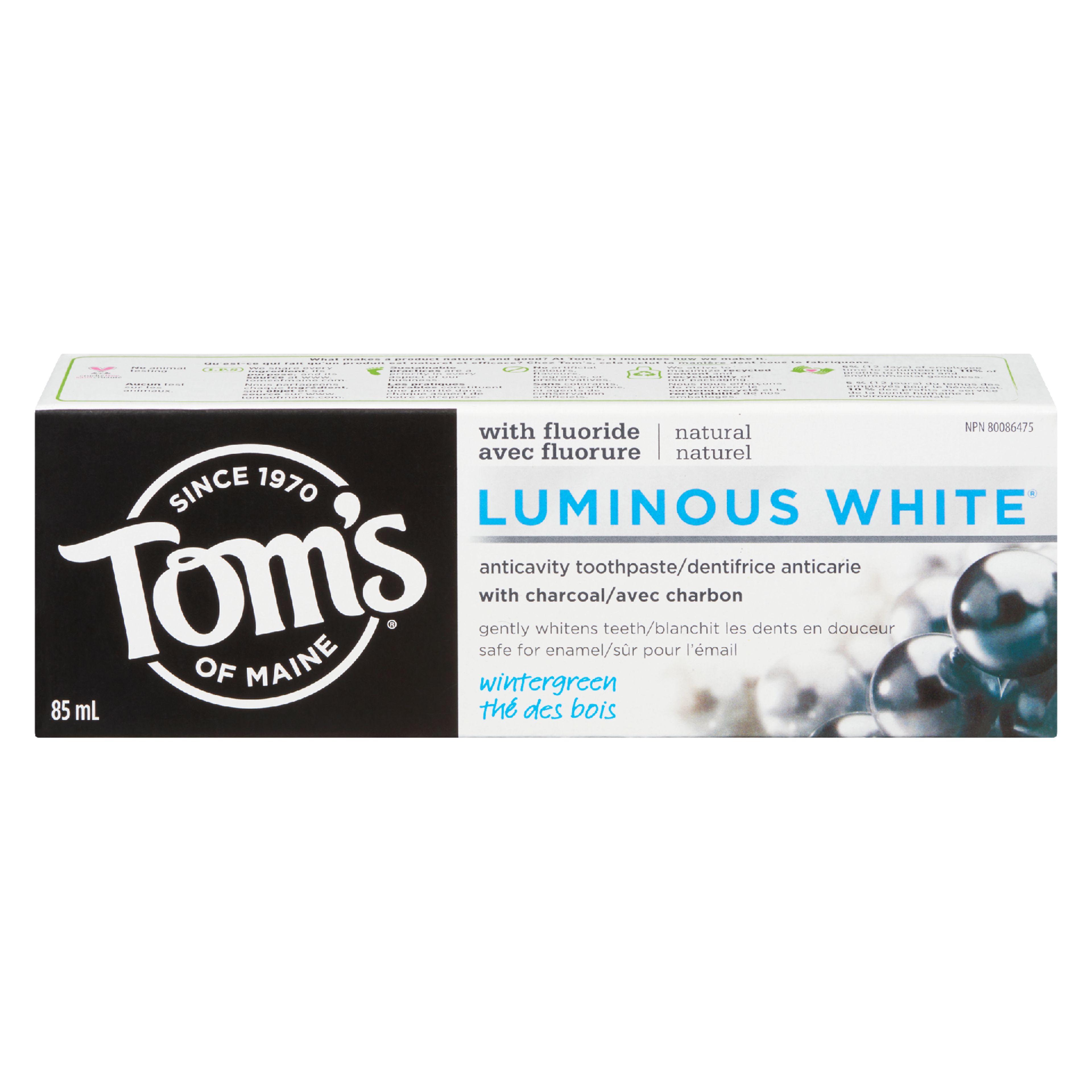 Tom's of Maine Luminous White Anticavity Toothpaste Wintergreen 85 ml