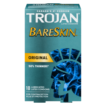 Trojan BareSkin Original 10 Lubricated Latex Condoms