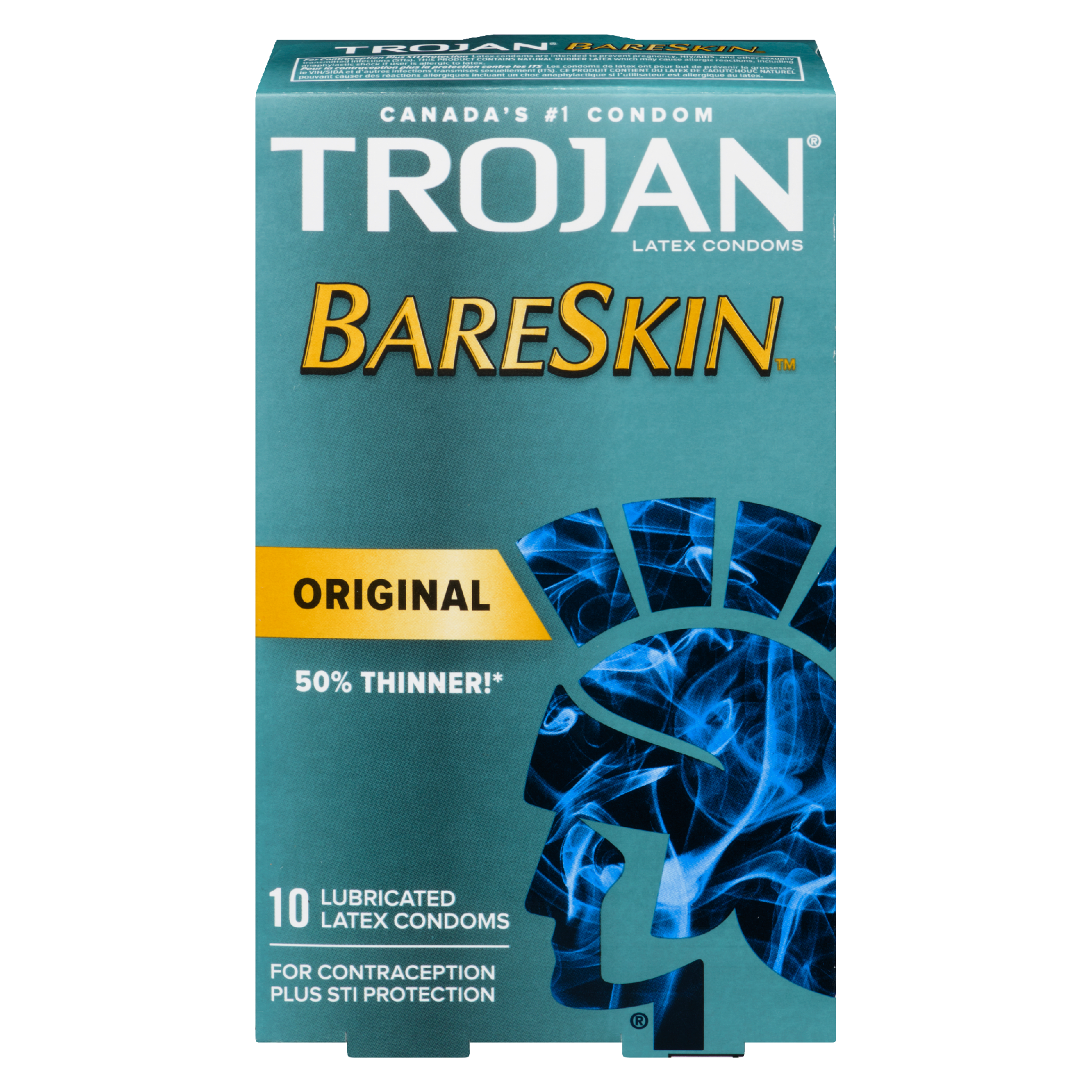 Trojan BareSkin Original 10 Lubricated Latex Condoms