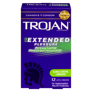 Trojan Extended Pleasure Latex Condoms 12 Latex Condoms
