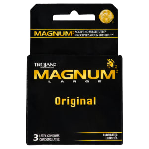 Trojan Magnum Large Original Lubricated 3 Latex Condoms