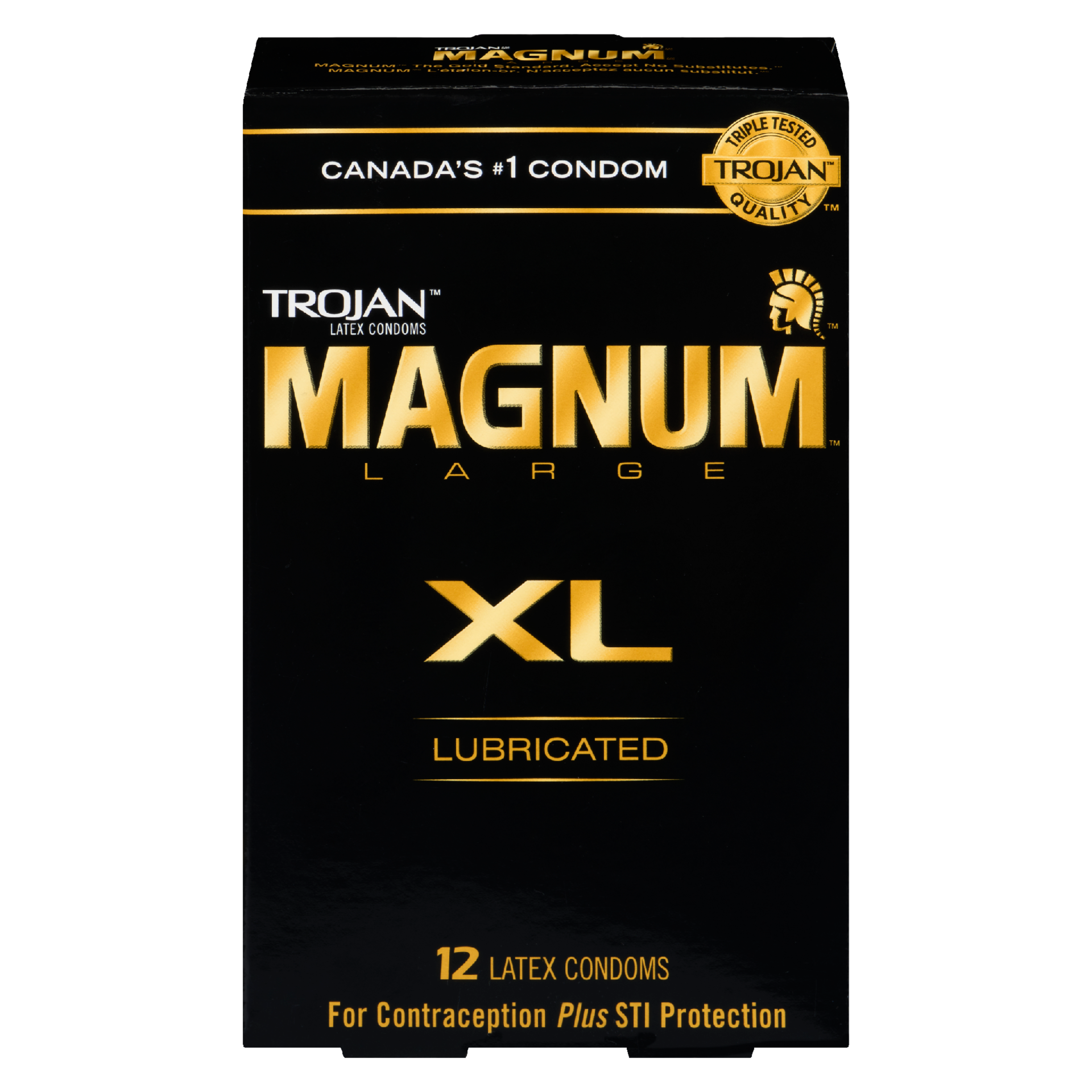 Trojan Magnum Large XL Lubricated 12 Latex Condoms