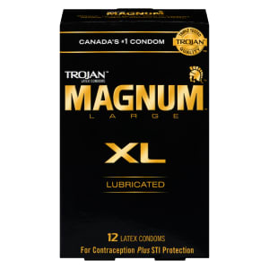 Trojan Magnum Large XL Lubricated 12 Latex Condoms
