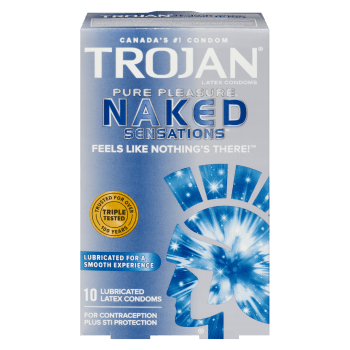 Trojan Naked Sensations Pure Pleasure 10 Lubricated Latex Condoms