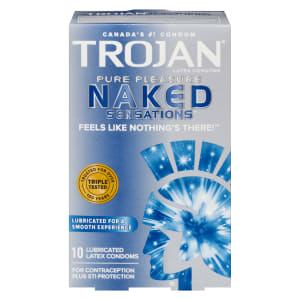 Trojan Naked Sensations Pure Pleasure 10 Lubricated Latex Condoms