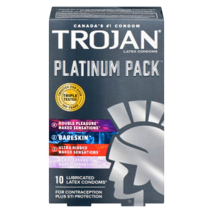 Trojan Platinum Pack 10 Lubricated Latex Condoms