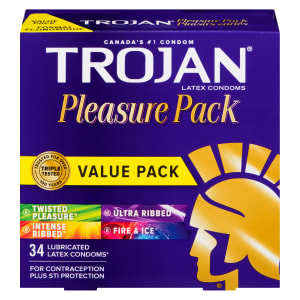 Trojan Pleasure Pack Value Pack 34 Lubricated Latex Condoms