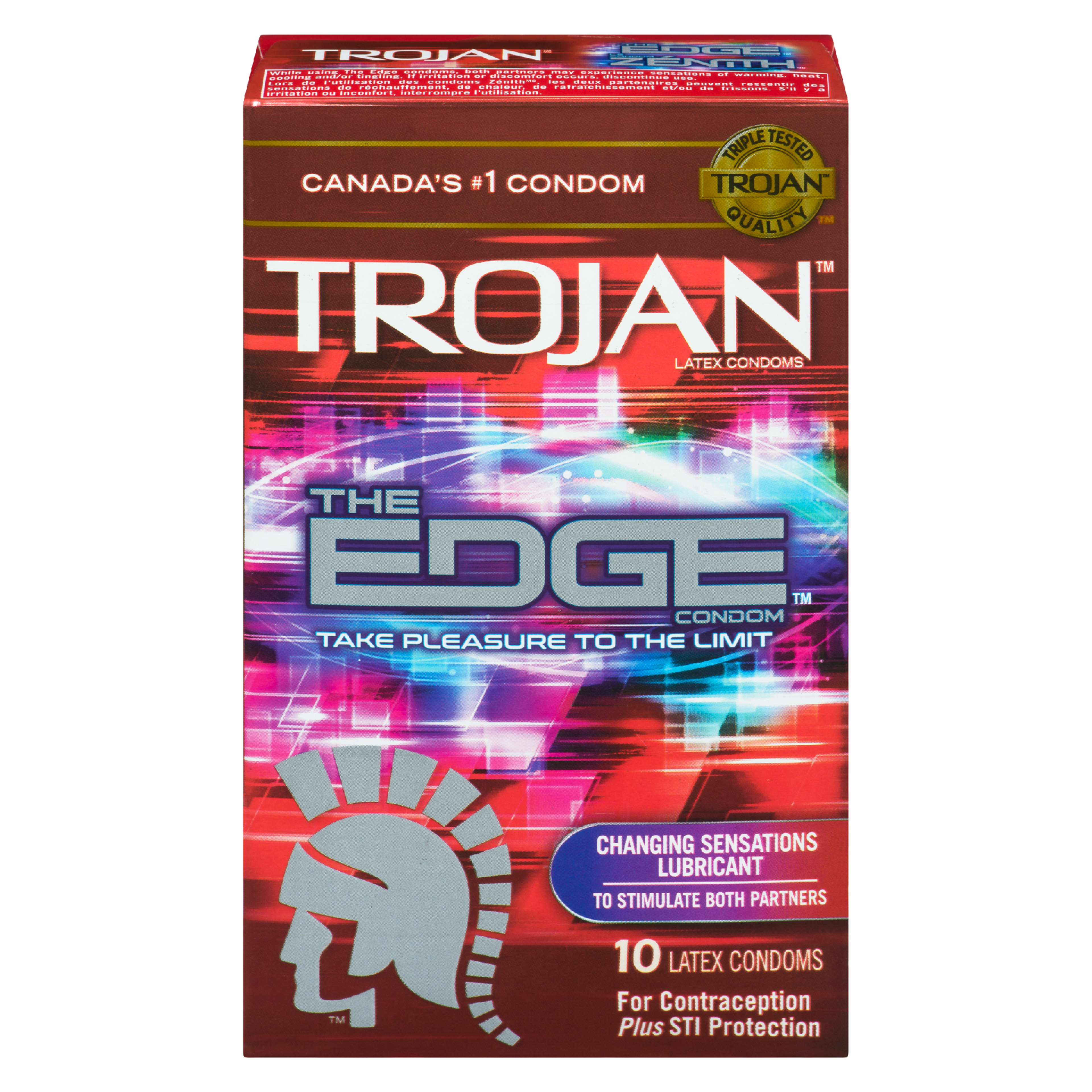 Trojan The Edge Condom Latex Condoms 10 Latex Condoms