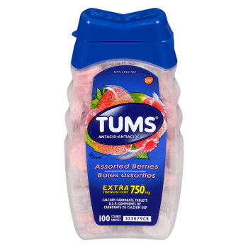 Tums Assorted Berries Extra Strength 750 mg Antacid 100 Count