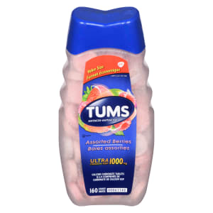 TUMS Antacid Assorted Berries Ultra Strength 1000 mg Value Size 160 Count