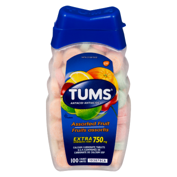 Tums Antacid Assorted Fruit Extra Strength 750 mg 100 Count