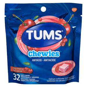 Tums Chewies Very Cherry Antacid 32 Soft Chews