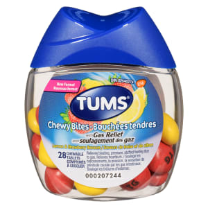 TUMS Chewy Bites Lemon & Strawberry Flavours 28 Chewable Tablets