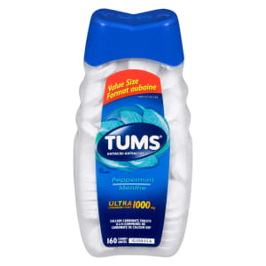 Tums Peppermint Ultra Strength 1000 mg Antacid Value Size160 Count