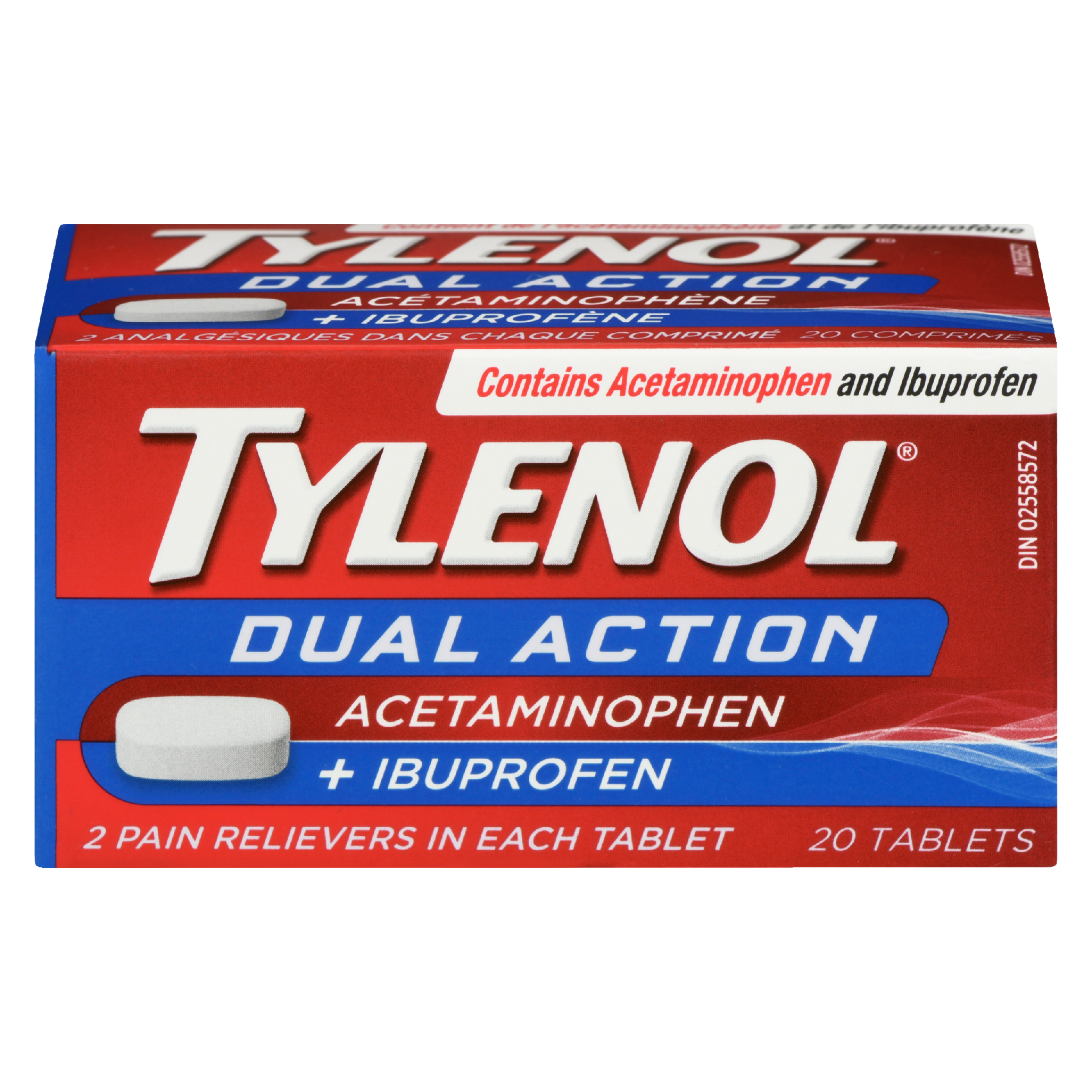 TYLENOL Acetaminophen + Ibuprofen Dual Action 20 Tablets