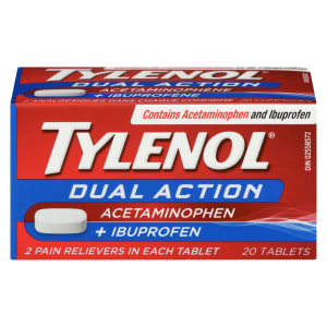 TYLENOL Acetaminophen + Ibuprofen Dual Action 20 Tablets