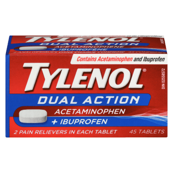 TYLENOL Acetaminophen + Ibuprofen Dual Action 45 Tablets