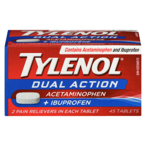 TYLENOL Acetaminophen + Ibuprofen Dual Action 45 Tablets