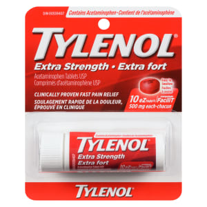 Tylenol Acetaminophen Tablets USP Extra Strength 500 mg Each 10 eZtabs