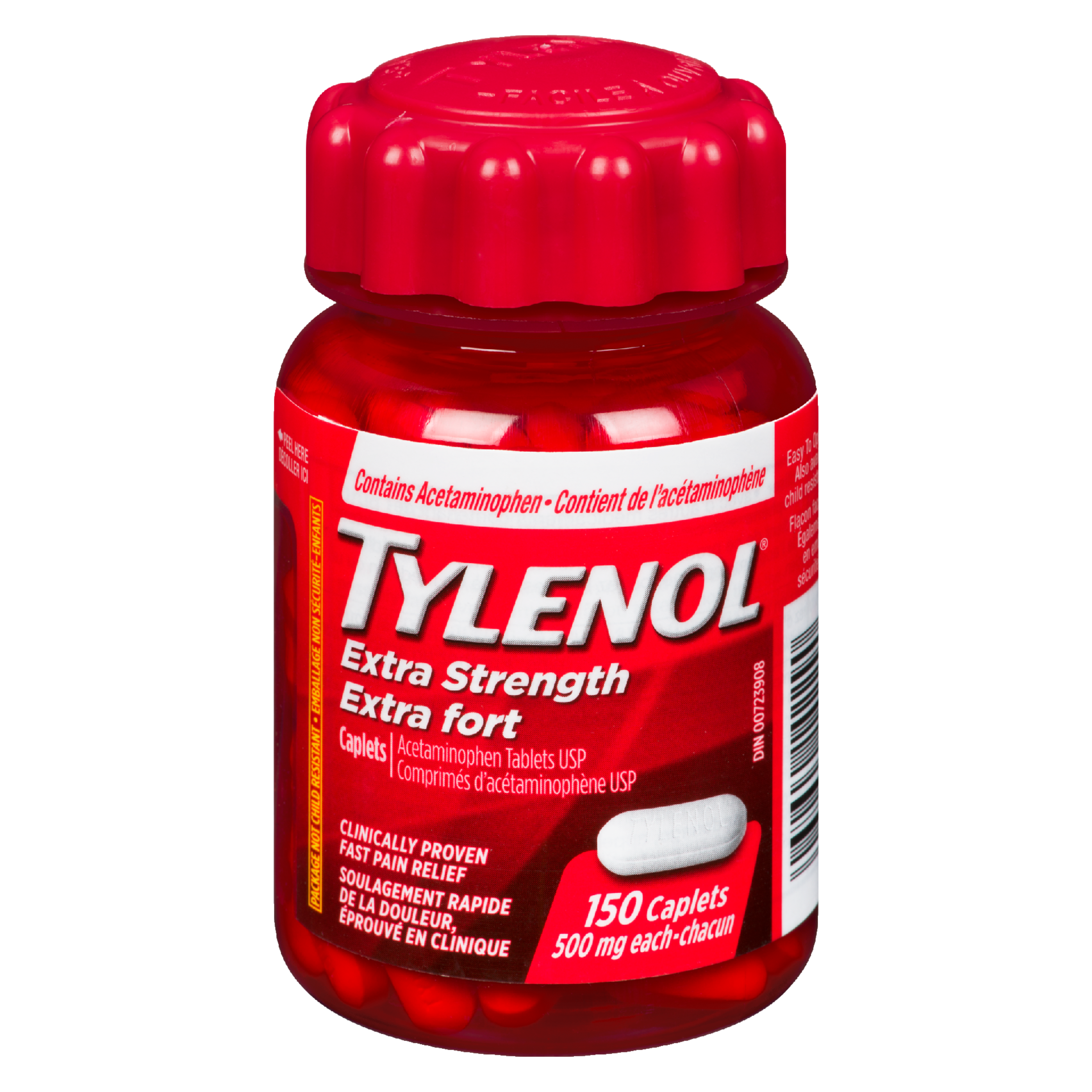 Tylenol Acetaminophen Tablets USP Extra Strength 500 mg Each 150 Caplets