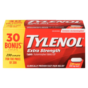 Tylenol Acetaminophen Tablets USP Extra Strength 500 mg Each 230 Caplets
