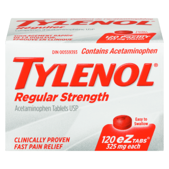 Tylenol Acetaminophen Tablets USP Regular Strength 325 mg Each 120 eZtabs
