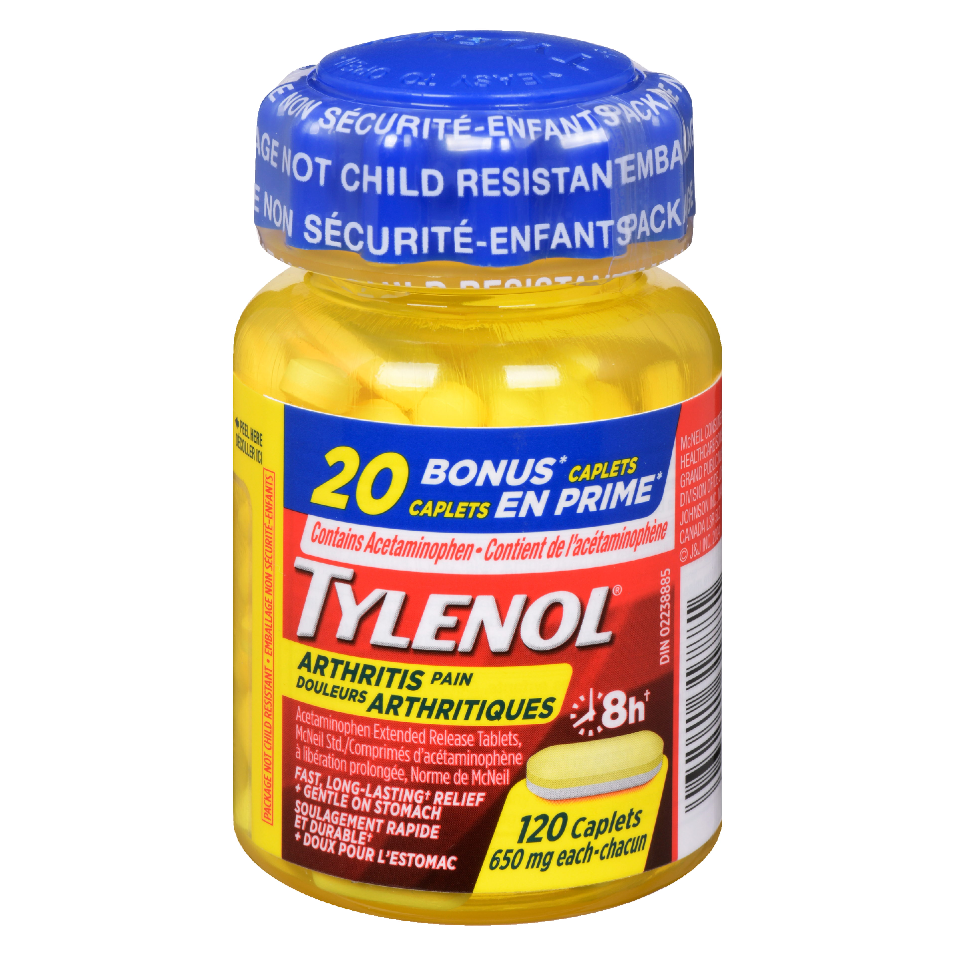 TYLENOL Arthritis Pain 650 mg Each 120 Caplets