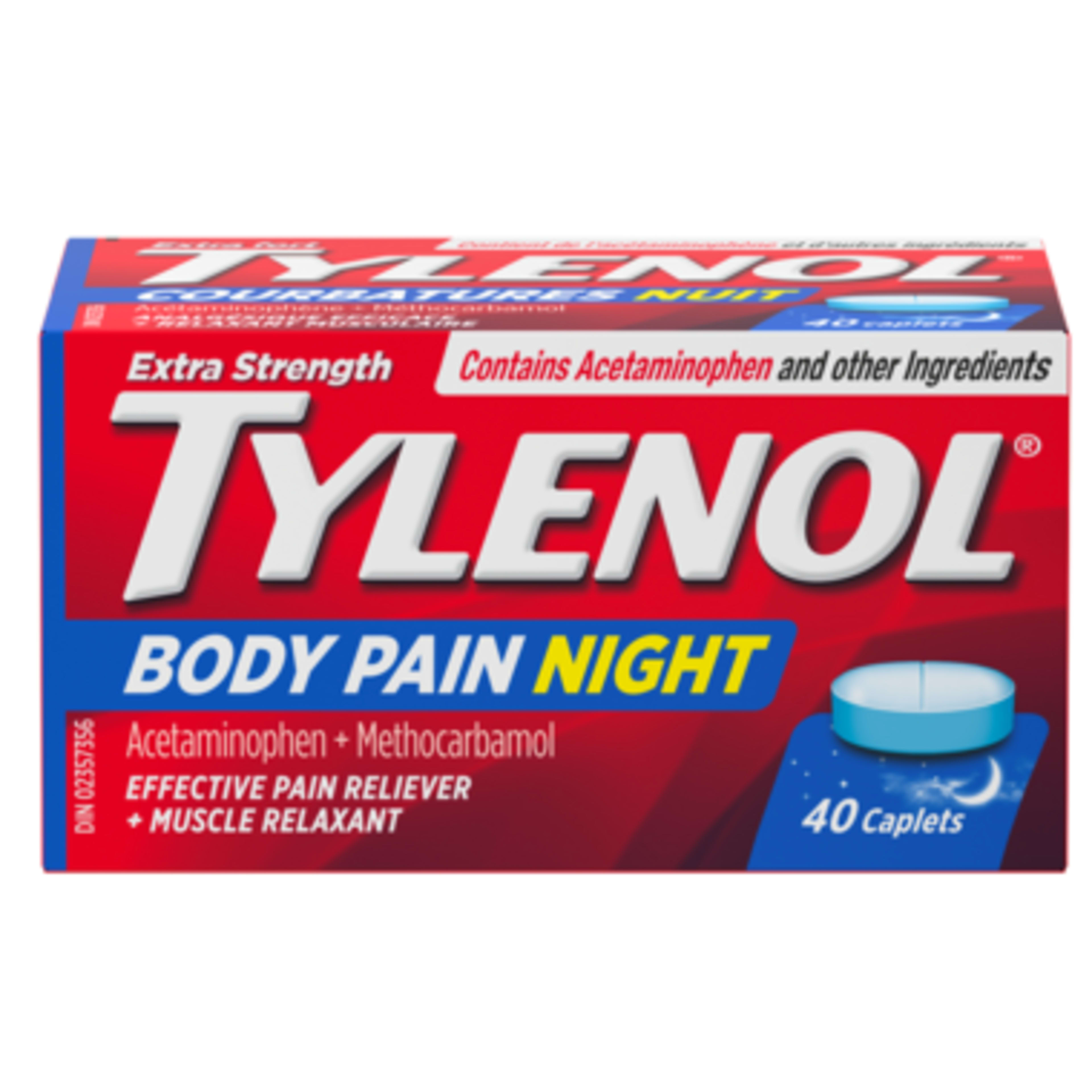 Tylenol Body Pain Night Extra Strength 40 Caplets