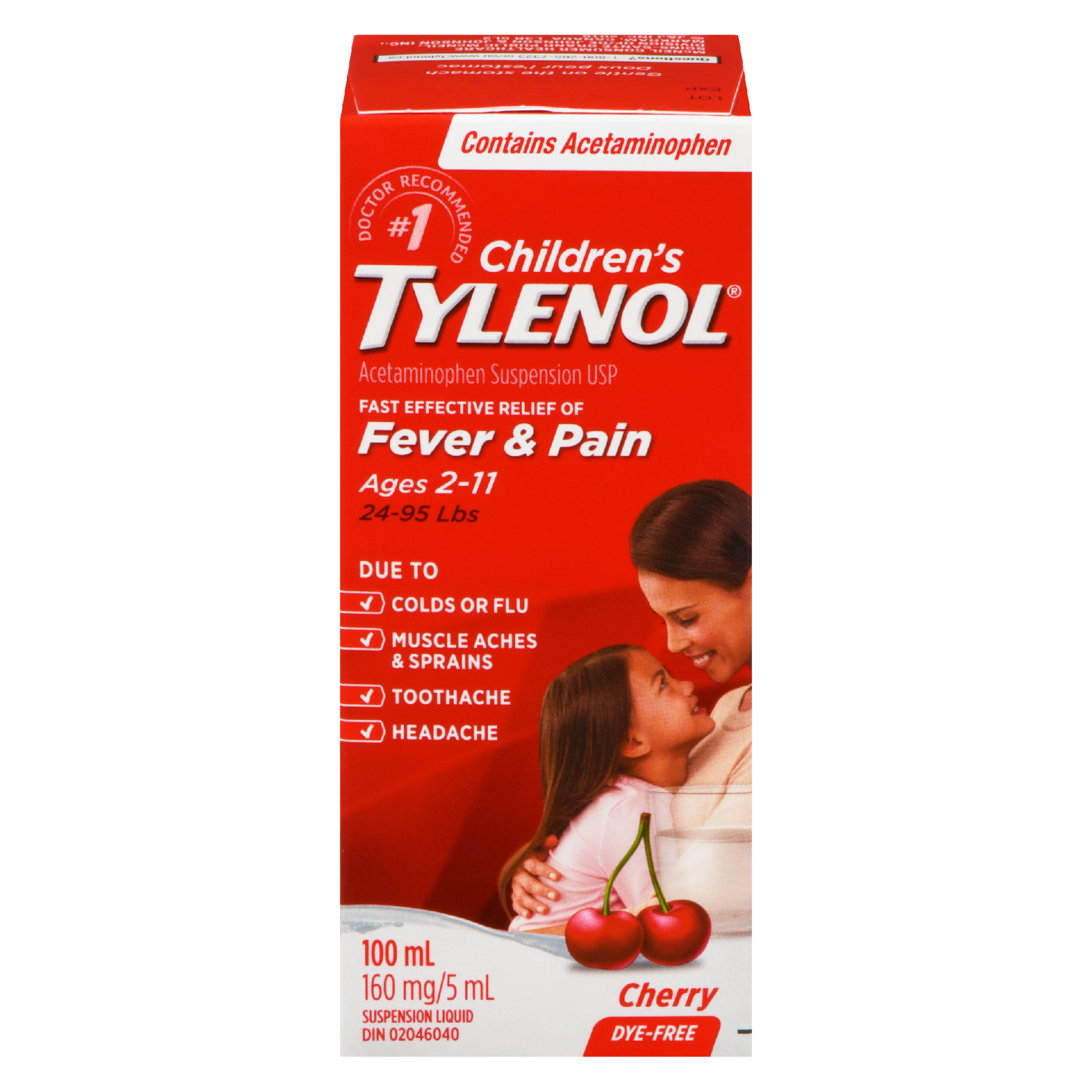 Tylenol Children's Suspension Liquid Cherry Ages 2-11 100 ml