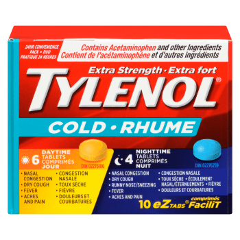 Tylenol Cold Extra Strength 24 Hr Convenience Pack 10 eZtabs