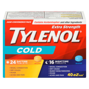 Tylenol Cold Extra Strength 24 Hr Convenience Pack 40 eZtabs