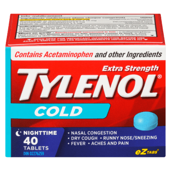 Tylenol Cold Nighttime Extra Strength 40 Tablets