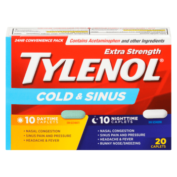 Tylenol Cold & Sinus Extra Strength 24hr Convenience Pack 20 Caplets