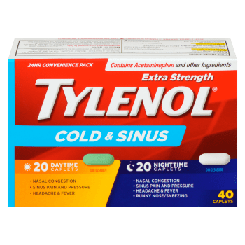 Tylenol Cold & Sinus Extra Strength 24Hr Convenience Pack 40 Caplets