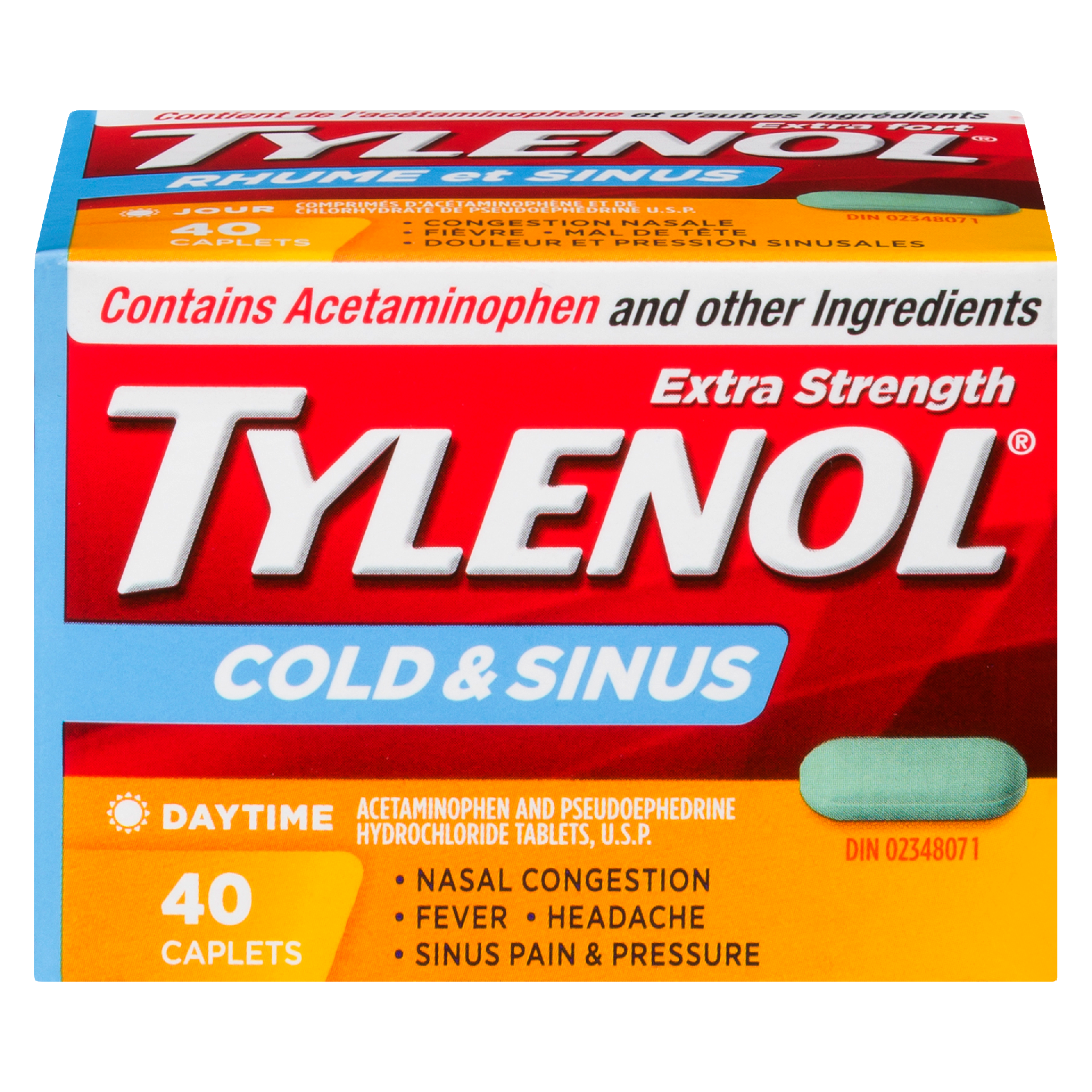 Tylenol Cold & Sinus Extra Strength Daytime 40 Caplets
