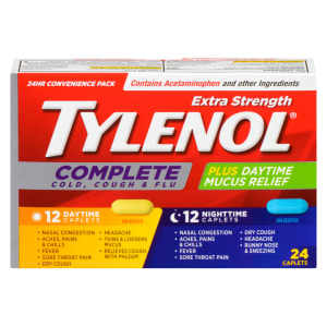 Tylenol Complete Cold, Cough & Flu Extra Strength 24 Hr Convenience Pack 24 Caplets
