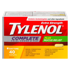 Tylenol Complete Cold, Cough & Flu Extra Strength Daytime 40 Caplets