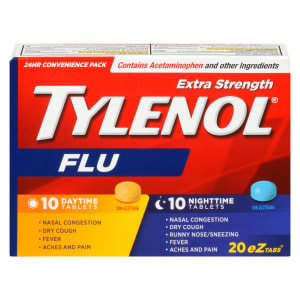 Tylenol Flu Extra Strength 24Hr Convenience Pack 20 eZtabs