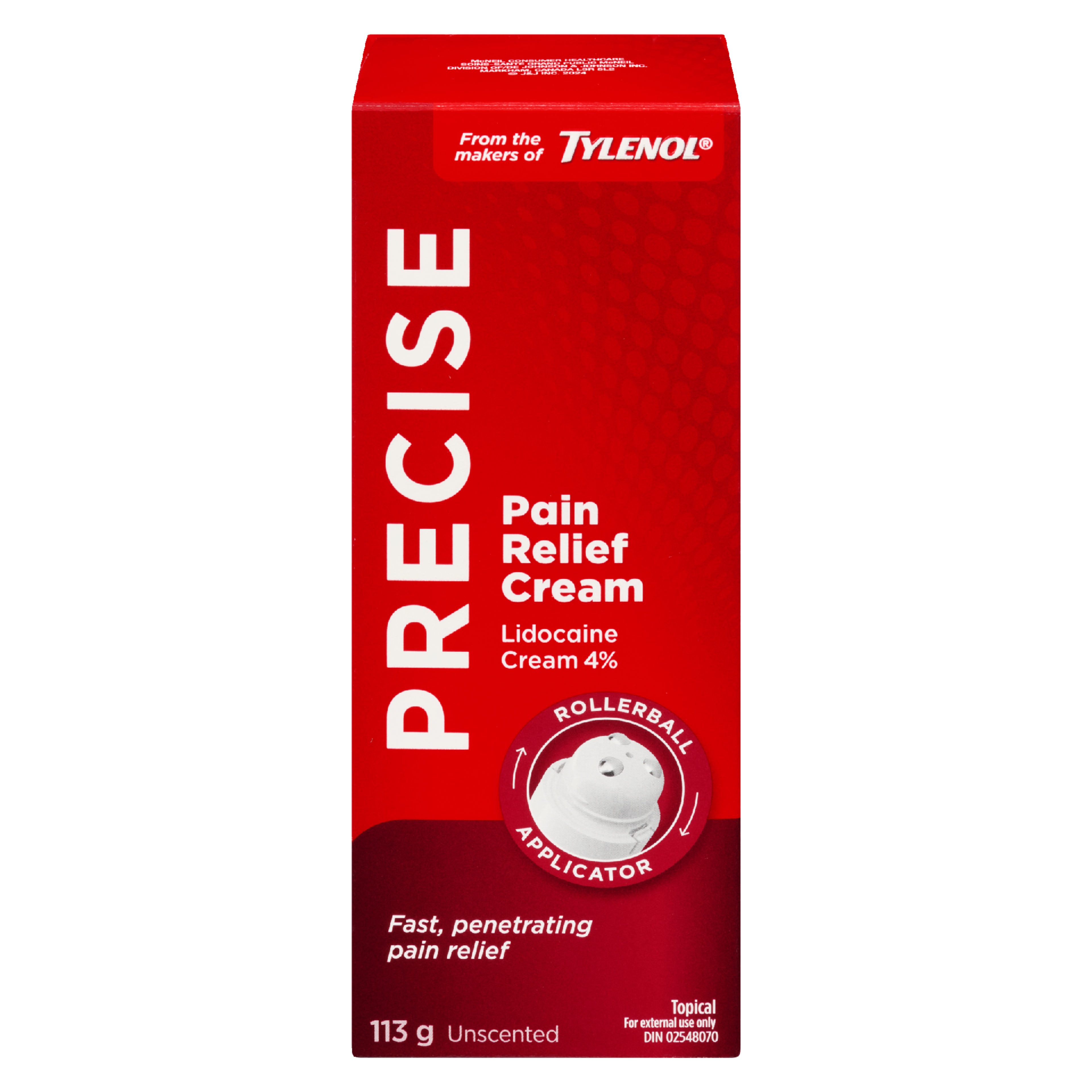 TYLENOL Precise Pain Relief Cream Unscented 113 g