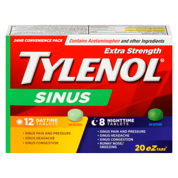 Tylenol Sinus Extra Strength 24 Hr Convenience Pack 20 eZtabs