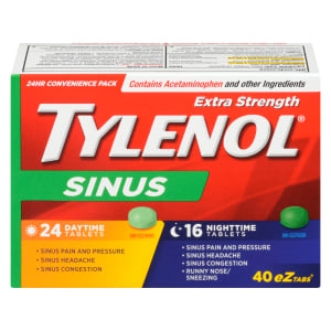 Tylenol Sinus Extra Strength 24hr Convenience Pack 40 eZtabs