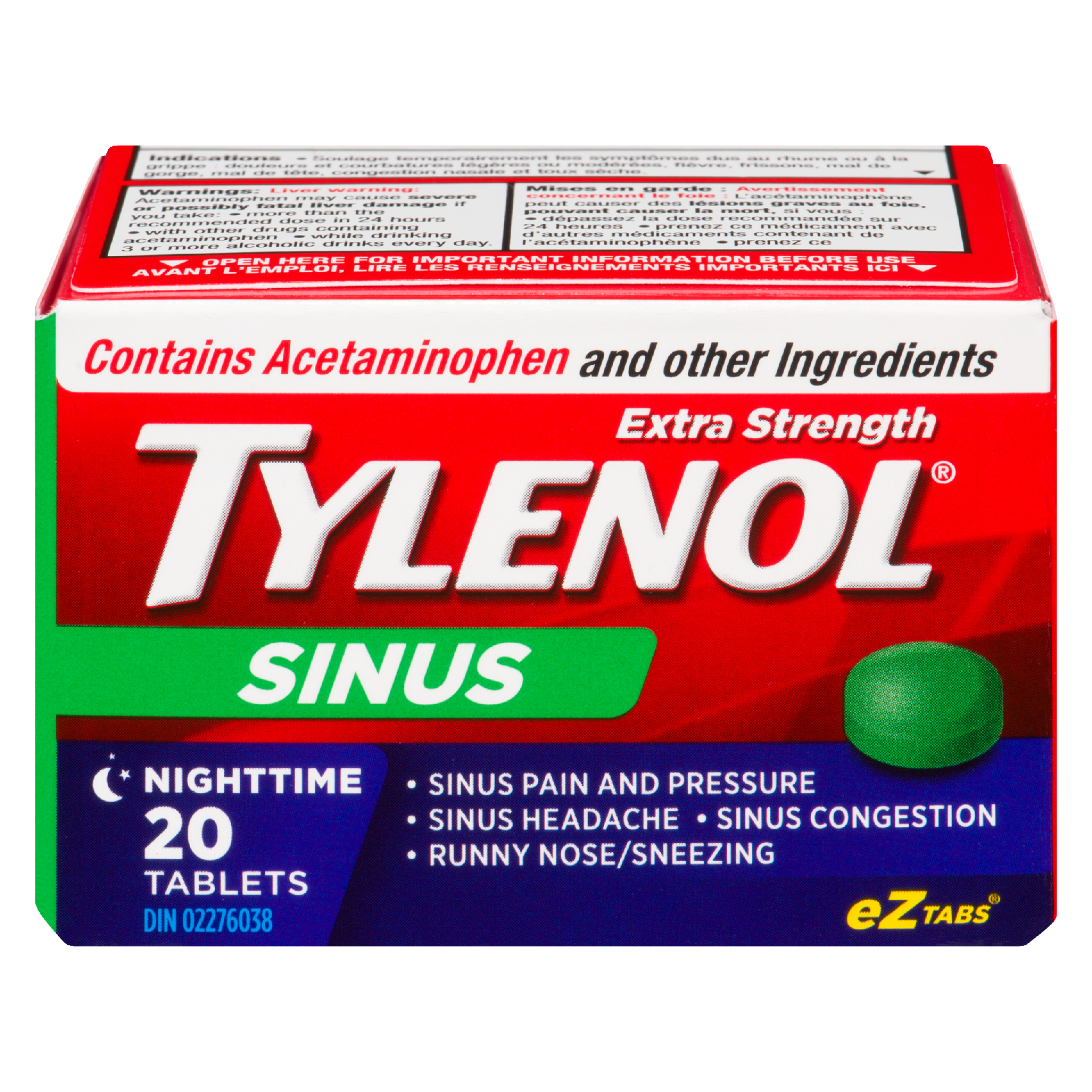 Tylenol Sinus Extra Strength Nighttime 20 Tablets