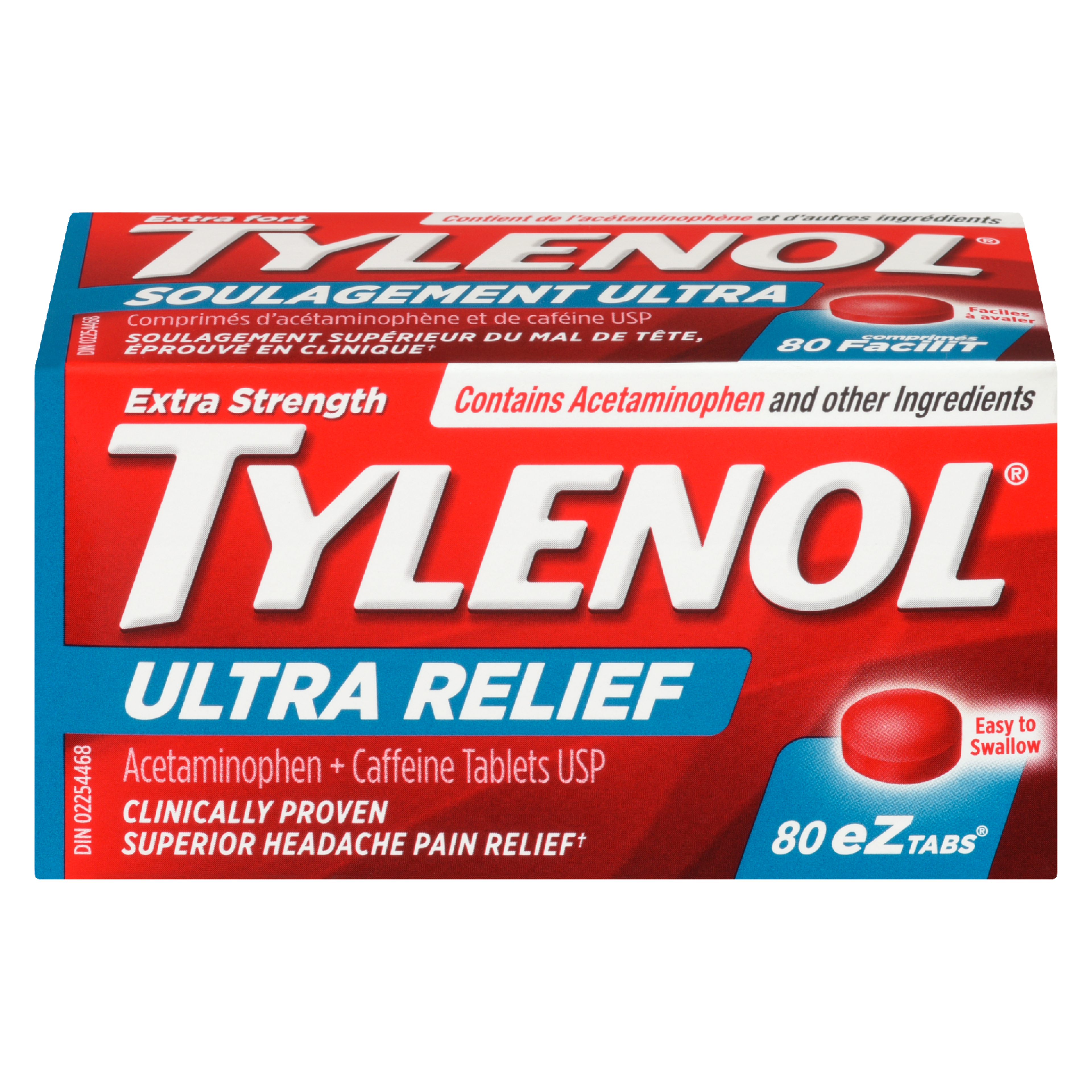 Tylenol Ultra Relief Extra Strength 80 eZtabs