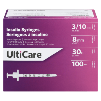 UltiCare Insulin Syringes 0.3 ml 100 Ct