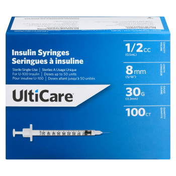UltiCare Insulin Syringes 0.5 ml 100 Ct