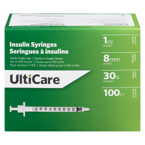UltiCare Insulin Syringes 1.0 ml 100 Ct