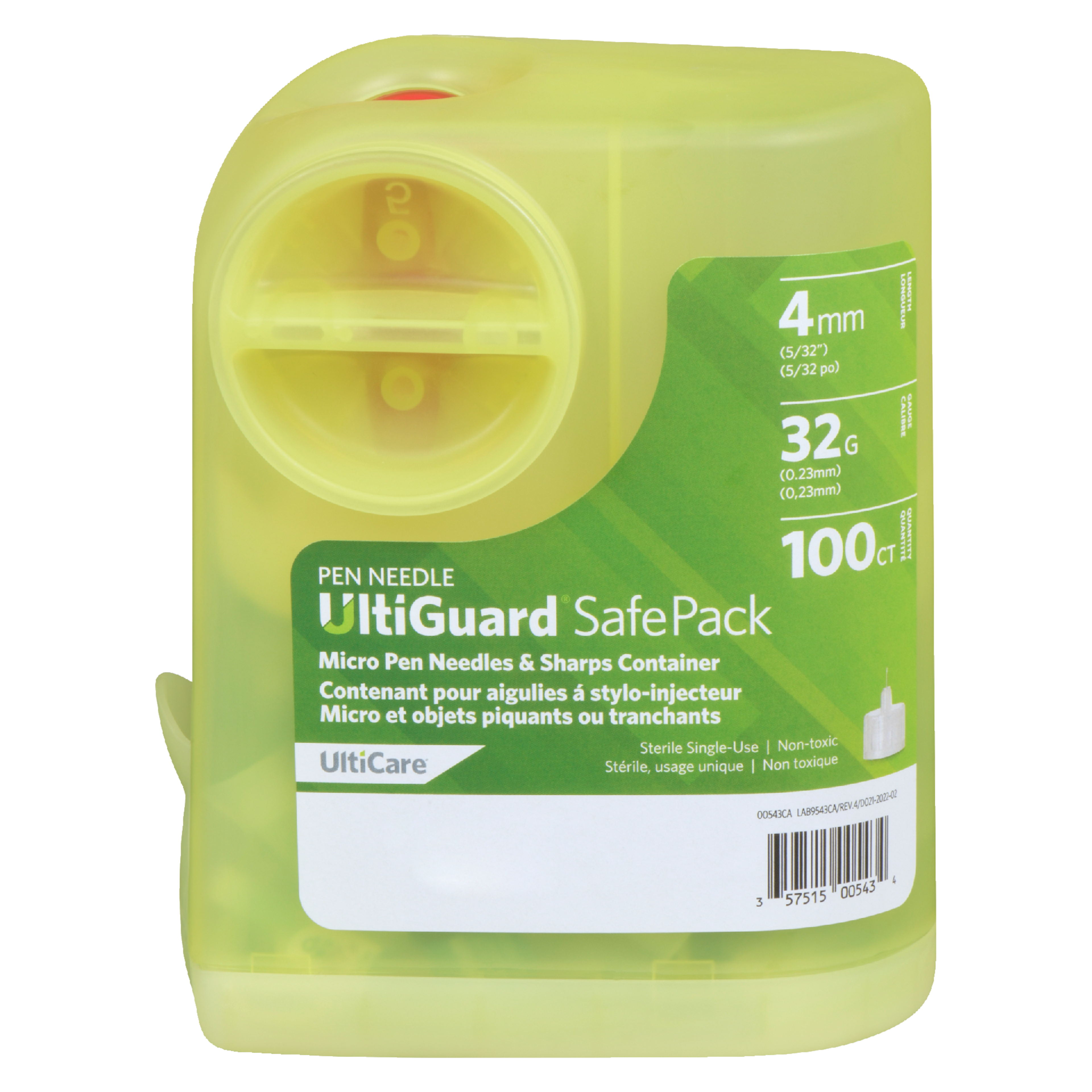 UltiCare UltiGuard Safe Pack Micro Pen Needles & Sharps Container 100 Ct