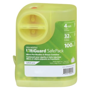UltiCare UltiGuard Safe Pack Micro Pen Needles & Sharps Container 100 Ct