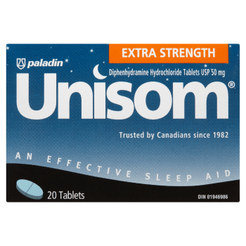Unisom Diphenhydramine Hydrochloride Tablets USP 50 mg Extra Strength 20 Tablets
